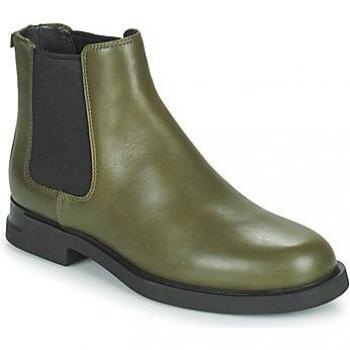 Camper Iman Women's Green Smooth Leather Ankle Boots