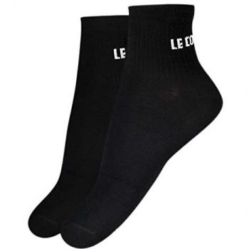 Le Coq Sportif ESS X2 Short Socks Black/White - Size 35-38
