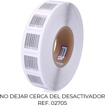 Pack de 2000 etiquetas anti-robo 410 blancas con código de barras 7909949 Checkpoint, referencia 8424649206272, modelo 02709