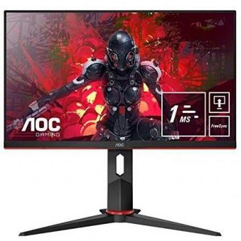 AOC Gaming 24G2U5 - 24 Inch FHD Monitor, 75Hz, 1ms, IPS, AMD FreeSync, Height Adjust, Speakers, USB Hub, Low Input Lag