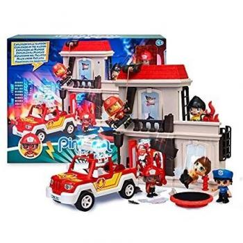 Pinypon Action - Explosión en la Mansión, juego de aventuras y figuras de acción, una casa con actividades para jugar, un coche de bomberos, un muñeco y accesorios, Famosa