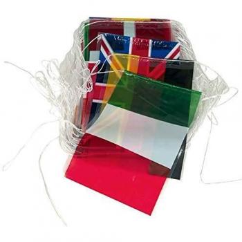 EUROCARNAVALES Tira de Bandera plástico Internacional 50 m
