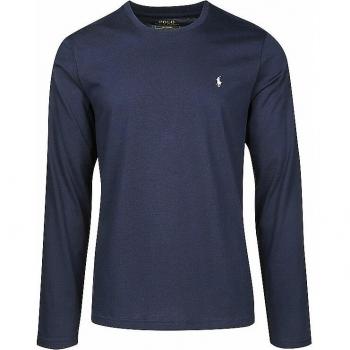 Polo Ralph Lauren Men's Long Sleeve Crew Neck Cotton T-Shirt - Navy Blue - Size M