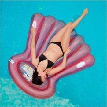 Colchoneta hinchable Shell Jumbo +14A rosa 160x160 cm