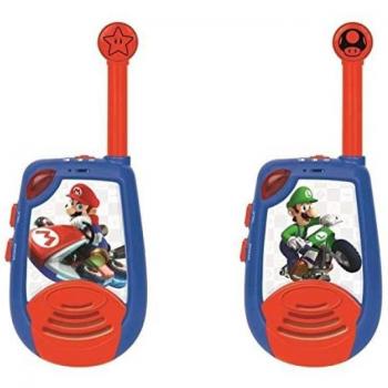 LEXIBOOK - Walkie Talkies digitales Mario Kart con rango de 2km y función morse para comunicación instantánea