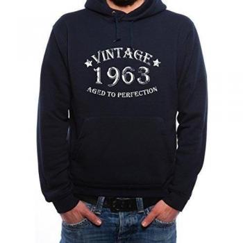 Mister Merchandise Hoodie para Hombre Vintage 1963 Aged to Perfection Geburtstag - Sudadera con Capucha S-XXL - Muchos Colores