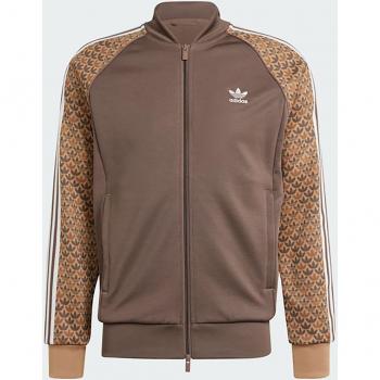 Chaqueta de Hombre Adidas SSTR Clásica Mono con Cremallera en Color Tierra