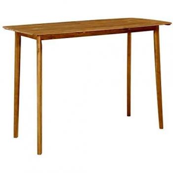 vidaXL Acacia Mesa Alta Bar Rectangular Madera Jardín Terraza Comedor Cocina