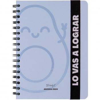 Agenda Mr. Wonderful 2024 Semanal Azul Lo Vas a Lograr - Tamaño 15x21 cm
