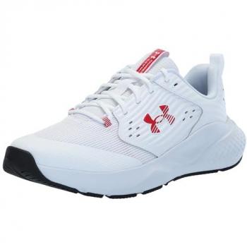 Under Armour Charged Commit TR 4 Men's Training Shoes - White/Distant Gray/Red