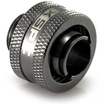 XSPC V2 G1/4 Compression Fitting for 7/16 ID, 5/8 OD, 16/11mm Tubing - Black Chrome Finish