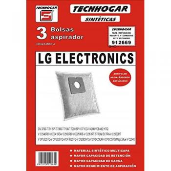 Tecnhogar 912669 Bolsa aspirador, Blanco