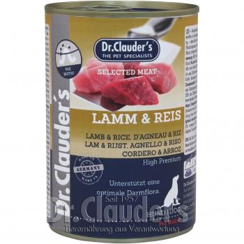 Lata de Comida para Perros Dr. Clauder Cordero y Arroz con Prebióticos 400g