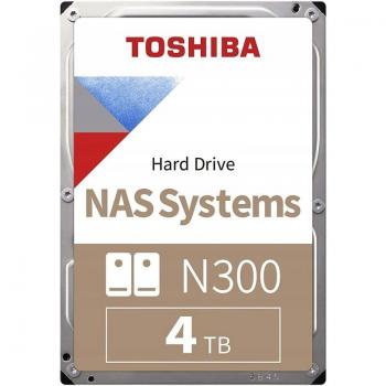 Disco Duro Interno Toshiba N300 4TB SATA III 3.5 7200RPM 512MB Cache para NAS