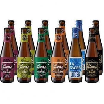 La Sagra Pack Cerveza Artesanal 6 Estilos, Botella, 12 x 330ml