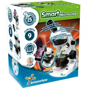 Science4you - Microscopio para Niños - Laboratorio de Quimica y Kit Explorador Incluye Muestras Preparadas y Diapositivas Microscopio - Ciencia para Niños, Juegos Educativos Niños 8-14 Años