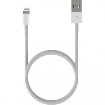 Aisens A102-0542 Cable Lightning a USB 2.0, Macho a Macho, 50cm, Blanco