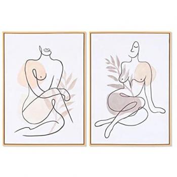 Cuadro DKD Home Decor 50 x 3,5 x 70 cm Abstracto Escandinavo (2 Unidades)