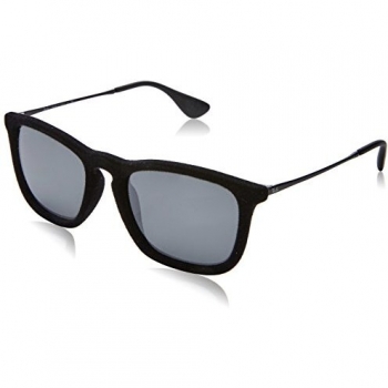 Ray-Ban Men's Chris Velvet Sunglasses, Black/Blue, 54