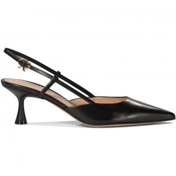 Gianvito Rossi Women's Ascent 55 Black Slingback Heels Size 37.5