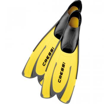 Cressi Agua Short, Aletas de Snorkeling Unisex Adulto, Amarillo