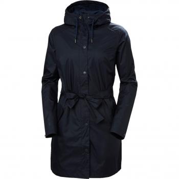 Helly Hansen Women's Lyness II Retro 3/4 Length Rain Coat Navy L