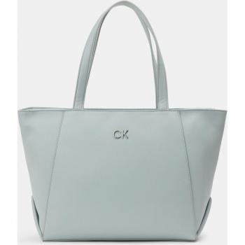 Bolso shopper pebble con cremallera y logo Calvin Klein
