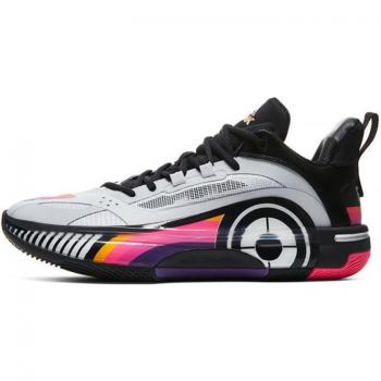 Zapatillas de baloncesto Peak Flash 5 hombre gris/rosa y blanco