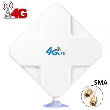 4G LTE Antenna SMA Connector de Alto Rendimiento. Dual Mimo Amplificador de Señal Exterior Receptor 35dbi Alto Ganancia de Red de Larga Distancia Ethernet para WiFi Router Banda Ancha Móvil