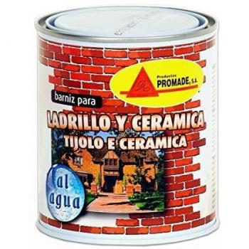 Promade - Barniz para Ladrillo, Cerámica y Piedra. Al Agua Incoloro Semi Brillo - 750 ml