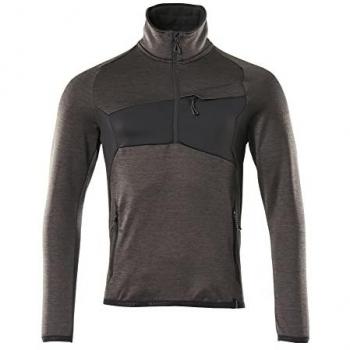 Sudadera de Forro Polar Mascot Accelerate con Media Cremallera en Color Antracita Oscuro/Negro (5XL) - MSC96