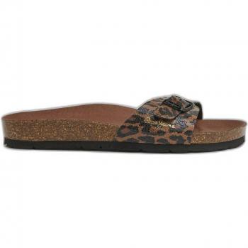 Sandalias anatómicas para mujer Pepe Jeans Oban Leopard marrón 2024, planas, casuales, animal print