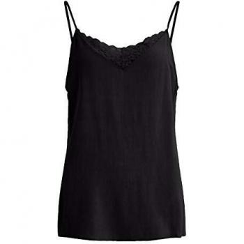 Vila Top Mero - Camiseta para mujer, Negro , 42