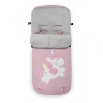 Saco Silla Paseo Universal Polar Transpirable Unicornio rosa Interbaby