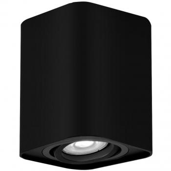 Aplique de Superficie Cuadrado de Aluminio Mate Negro Kobald GU10 IP20 Rabalux