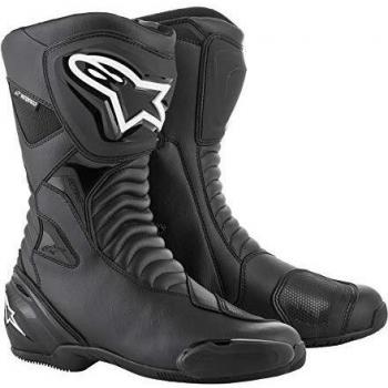 Alpinestars SMX S Waterproof Motorcycle Boots - Black (Size 47)
