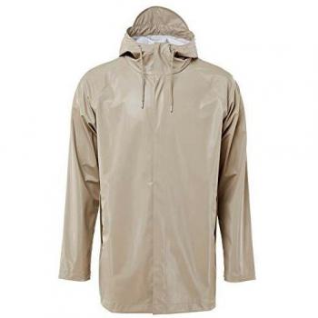 RAINS Short Coat Abrigo, Hombre, Shiny Beige, 2 XS/XS