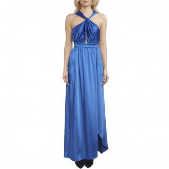 PINKO Blue Satin Sleeveless Party Dress - Size M (IT44|L)