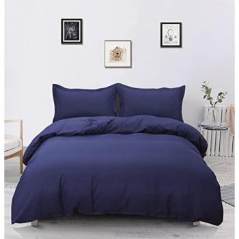 Funda Nórdica Juego 3 Piezas 100% Poliéster Colores Lisos Cama 90/105 (150x220 cm)