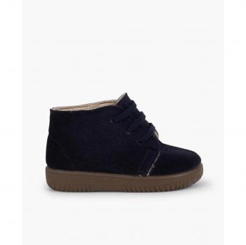 Botas de bebés de serraje con cordones intercambiables