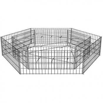 vidaXL Arriate Hexagonal de Gaviones 200x173x40 cm Arriate de Malla Metálica