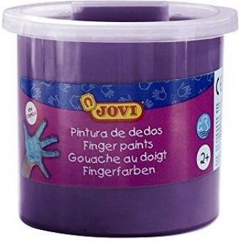 Jovi Estuche, 5 Botes con Pintura de Dedos, 125 ml, Color Violeta
