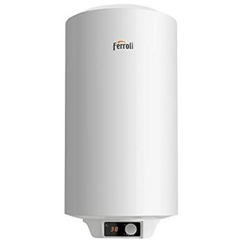 Termo eléctrico Ferroli Tiber C 80 litros vertical, capacidad de 80 litros, tecnología de calentamiento eléctrico, diseño compacto y eficiente