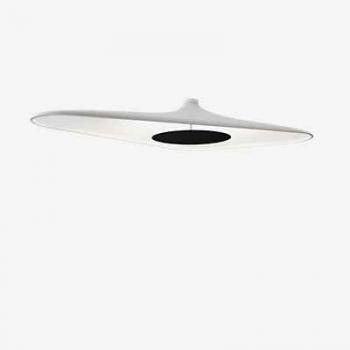 Lámpara LED de techo Luceplan Soleil Noir, blanca