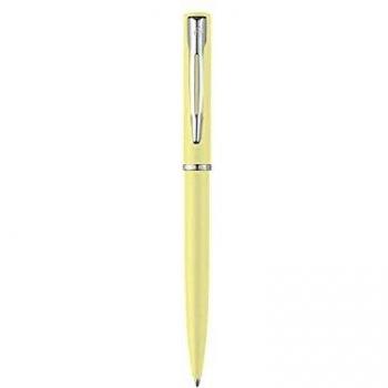 Waterman Allure bolígrafo, Lacado en color amarillo limón mate con adornos cromados, Punta mediana