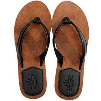 AXBOXING Chanclas Mujer Flip Flop PU Cuero Simple Elegante Sommer Sandalias Verano Suave Ligeras Playa Vacaciones Antideslizantes Tamaño 36-41