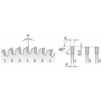 Sierra circular CMT 250x3.2x30 Z=60 -6° TCG