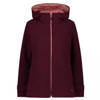 CMP Women's Softshell Hoodie Jacket - Comfortable, Warm, Dark Pink - Size 38