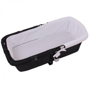 Tititnins® - Funda Capazo Velcro compatible con Bugaboo Camaleon 2 y 3 Plus PIQUE PANA.Blanco - Acolchado Transpirable-