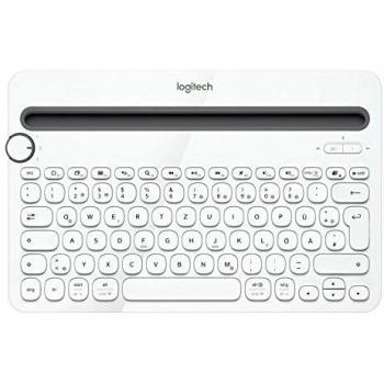 Logitech K480 Teclado Inalámbrico Multidispositivo para Windows, Disposición QWERTZ Alemán - Blanco